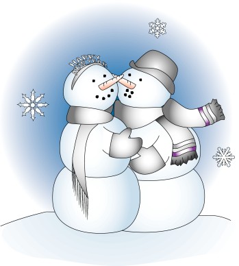 New Year Snow People