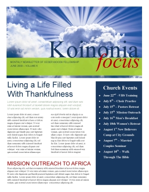 Sun Rays Church Newsletter