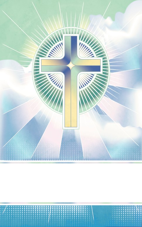 Glowing Cross Bulletin Cover Template