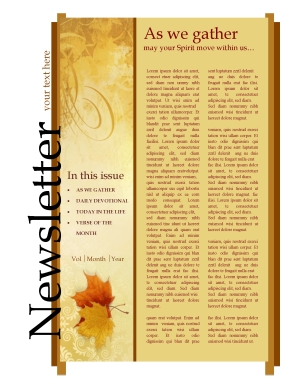 Two Autumn Leaves Church Newsletter