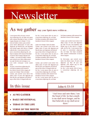 Fall Leaves Church Newsletter