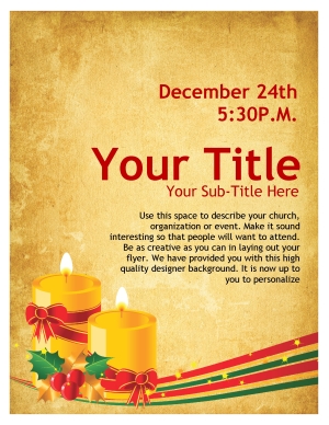 Christmas Carols Church Flyer