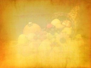 Horn Of Plenty Background Slide