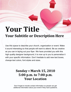 Valentines Day Expanding Love Church Flyer
