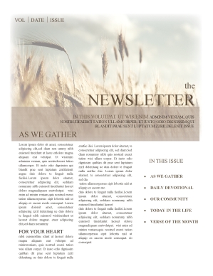 Christian Newsletter Templates