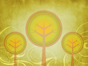 Fall Decorating Trees Worship Background