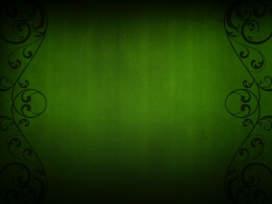 Green Flourishes PowerPoint Slides