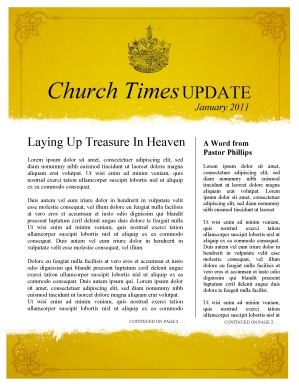 Royal Church Newsletter Template