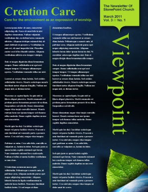 Creation Church Newsletter Template