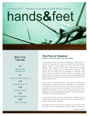 Newsletter Template for Church