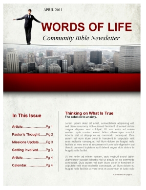 Fear Church Newsletter