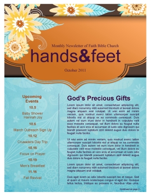 Fall Designs and Decorations Church Newsletter