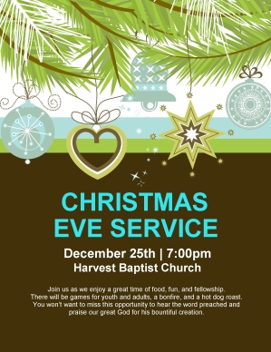 Retro Christmas Flyer Template