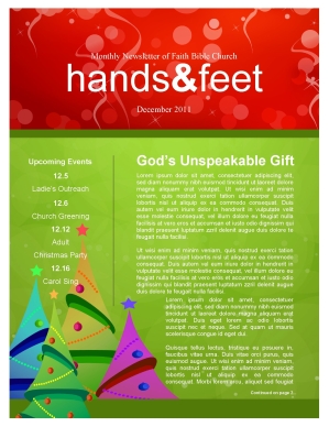 Christmas Tree Newsletter Templates