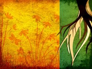 Plants and Roots Background