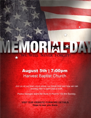 Memorial Day Flyer Design Template