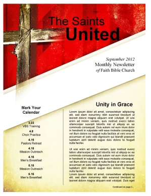 Newsletter Cross Template