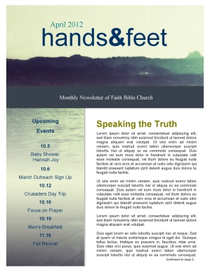 Nature Scene Church Newsletter