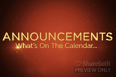Announcements Church Video Loop