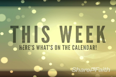 Calendar Motion Loop Church Video