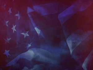 American Flag Worship Background Still