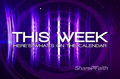 This Week Announcement Calendar Video Loop