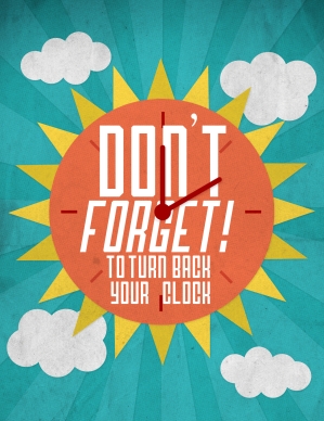 Daylight Savings Time Church Flyer Template