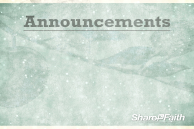 Bearing Fruit Announcements Church Video Loop