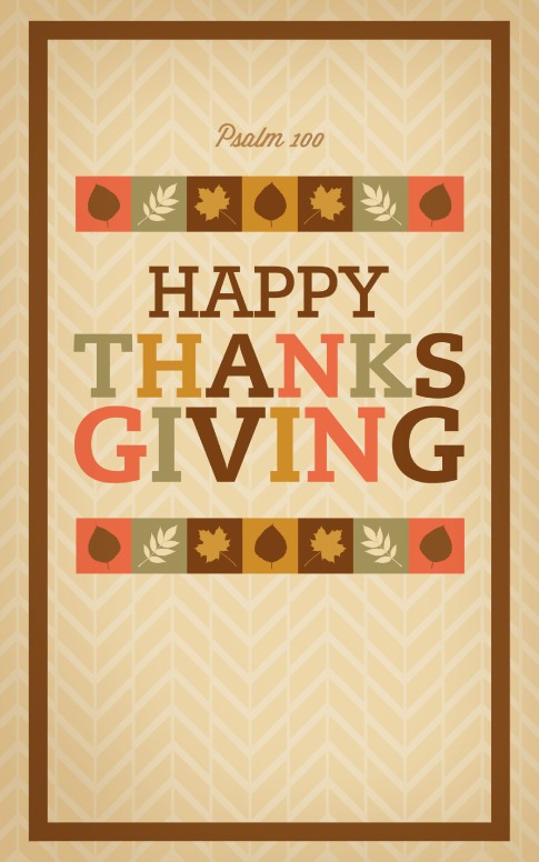 Psalm 100 Thanksgiving Ministry Bulletin