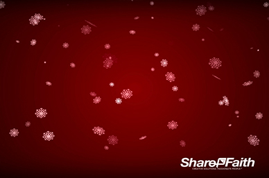 Deep Red Snow Falling Worship Video Loop