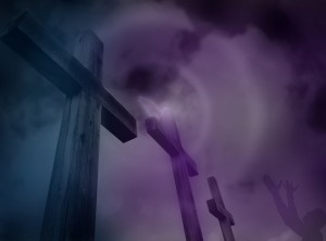 Cross Design Christian Background Three Crosses
