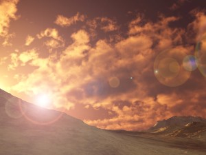 Mountain Sunrise Religious Background