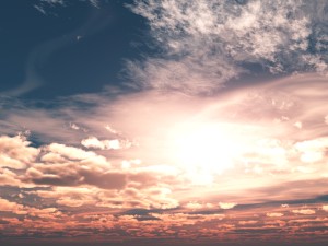 Sunset Through the Clouds Ministry Background