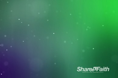 Moving Particles Blue Green Worship Video Loop