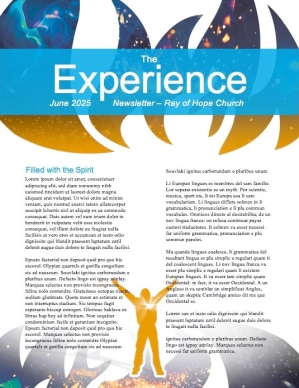 Day of Pentecost Spring Christian Newsletter Template