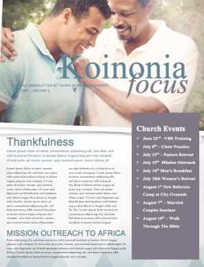 A Father of Faith Christian Newsletter Template