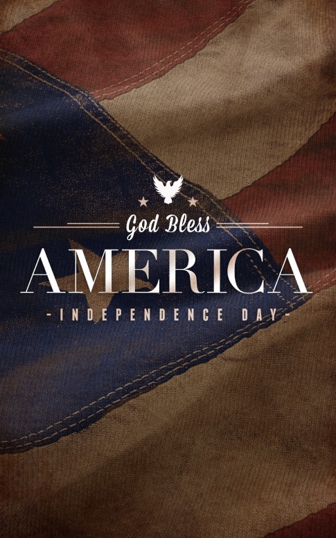 God Bless America Religious Church Bulletin