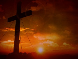 Cross Sunset Christian Stock Photography