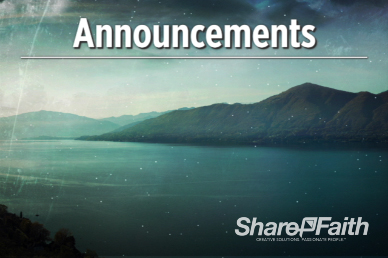 Free Set River Landscape Ministry Announcements Welcome Video