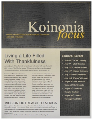The Sower Ministry Newsletter