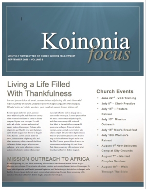 Light Beams Blue Religious Newsletter