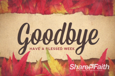 Come with Thanksgiving Goodbye Ministry Motion Background