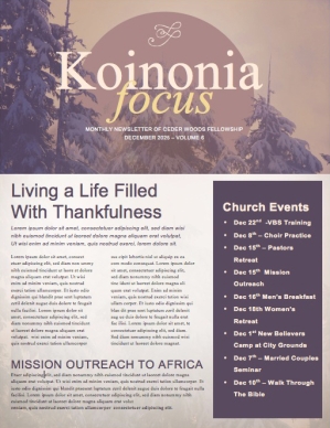 Wishing a Merry Christmas Newsletter