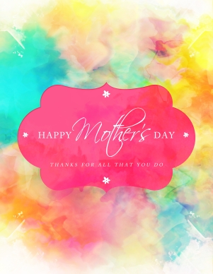 Happy Mother's Day Thanks Church Flyer