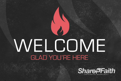 Grunge Church Welcome Fire Video Loop