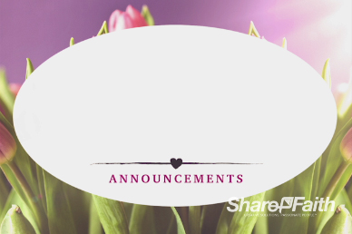 Pink Tulip Mother's Day Christian Video Loop