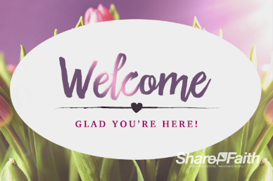Pink Tulip Mother's Day Christian Welcome Video Loop