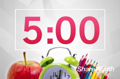 School is Starting Religious Five Mintue Countdown Timer