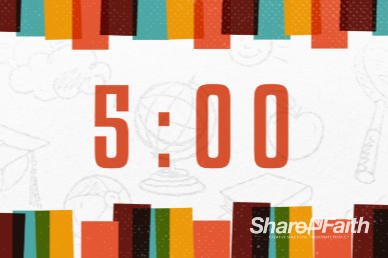 Sunday School is Starting Now Church Five Minute Countdown Timer