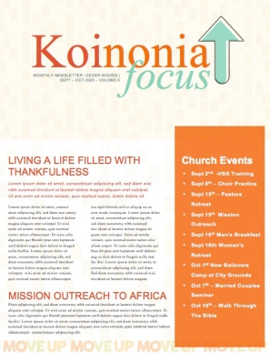 Move Up Sunday Church Newsletter